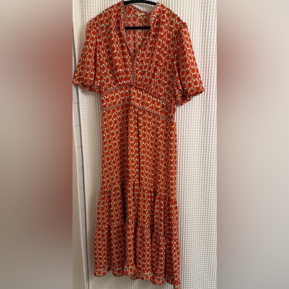 Max Studio Orange Floral Maxi Dress